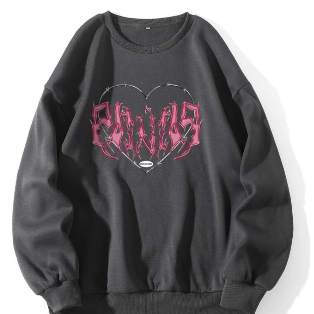 Over sized graphic sweater